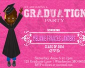 Senior High School Graduation Party Printable Invitation - Graduate, Hooray! - Custom, DIY, School Colors, Celebration Party Il_170x135
