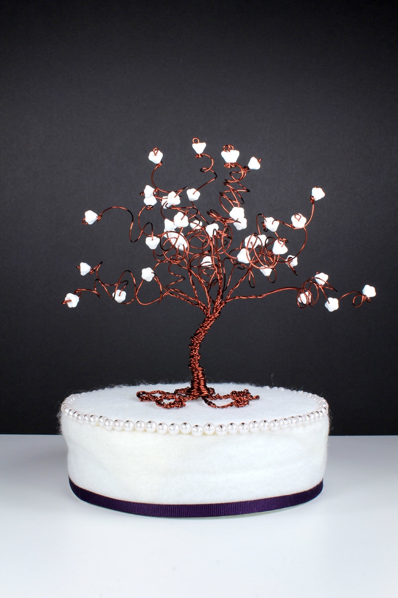 Magnolia Tree Wedding Cake Topper Wire Tree by NouveauTique