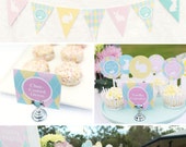 EASTER Printable Set - Cupcake Toppers, Favor Tags, Banner, Party Sign and more Il_170x135