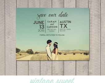 Save the Date Card / Magnet (Printable) by Vintage Sweet