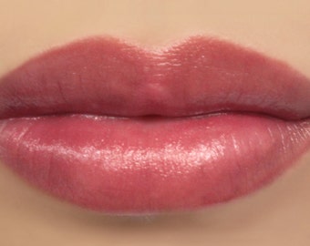 Vegan Lipstick - "Opulence" (semi-sheer natural berry pink lipstick) lip tint, balm, lip colour mineral lipstick