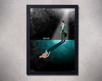 Fight club poster,alternative movie poster,fight club,brad pitt,Edward Norton,art,design,movie poster,CHRISTMAS