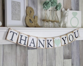 Wedding Thank you Banner, Thank you Banner, Wedding Banner, Thank you Sign, Wedding Sign, Wedding Photo Prop, Wedding Thank you, Thank you