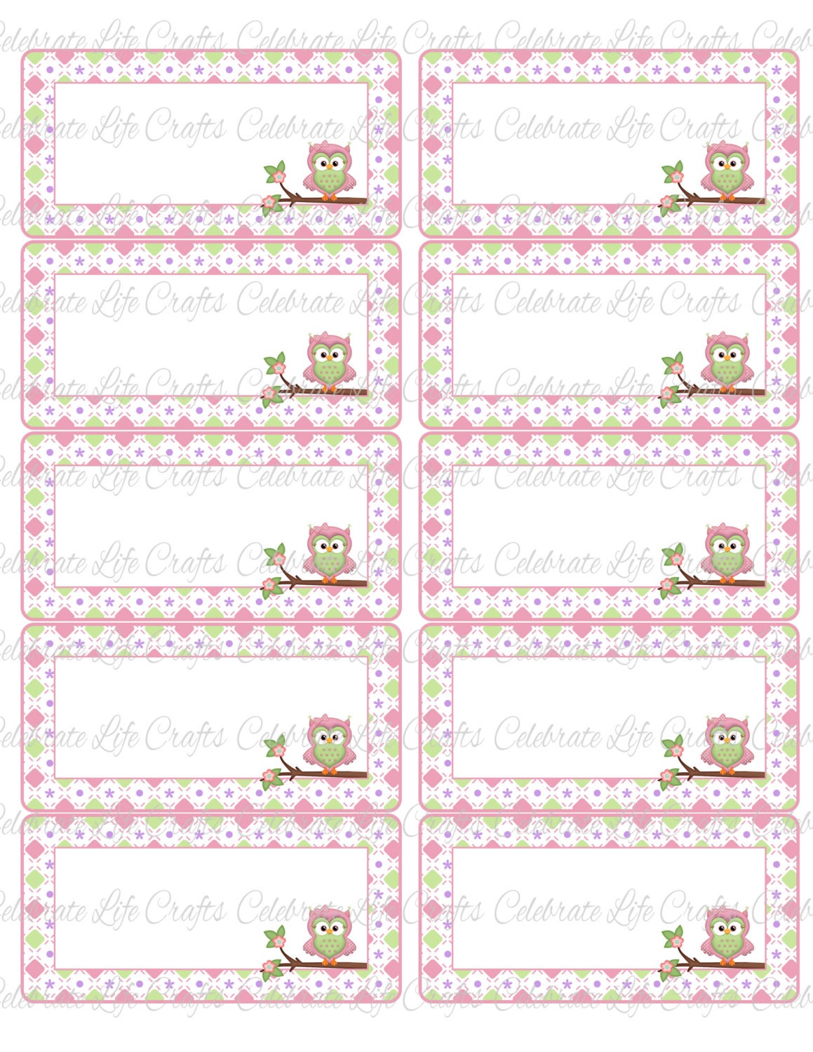 Baby Shower Printable Name Tag Labels by CelebrateLifeCrafts
