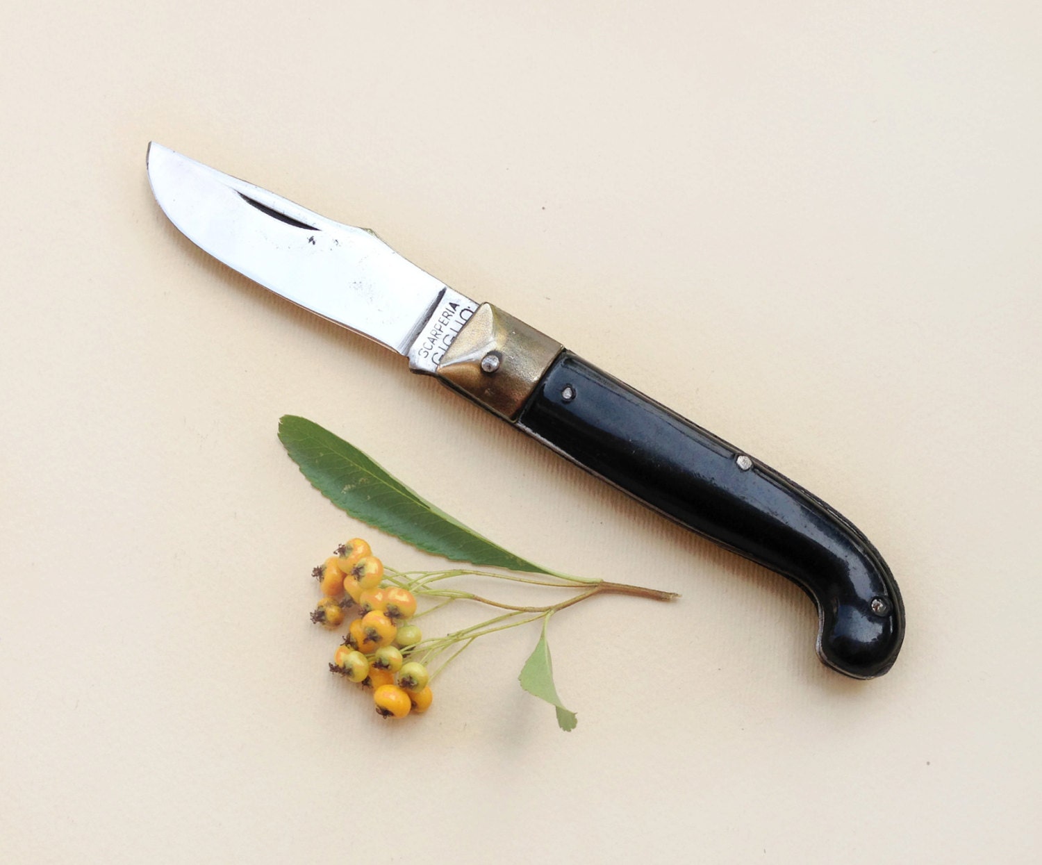 RESERVED Vintage pocket Knife / Rare 50s Italian Handmade