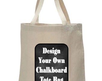 ... Tote Bag Design Set-up Fee- Personalized Chalkboard Tote Bag Design