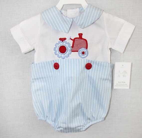 291866 Baby Boy Clothes Red Tractor Baby Tractor by ZuliKids
