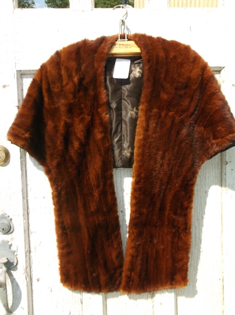 vintage fur shawls