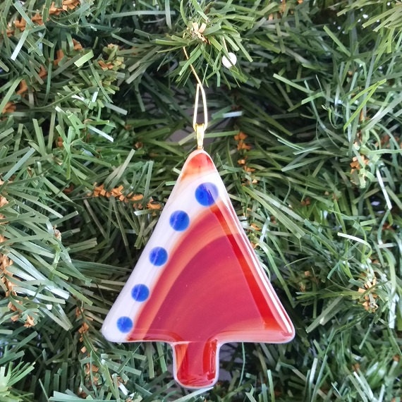 fuse glass christmas tree ornament fuse glass christmas tree ornament