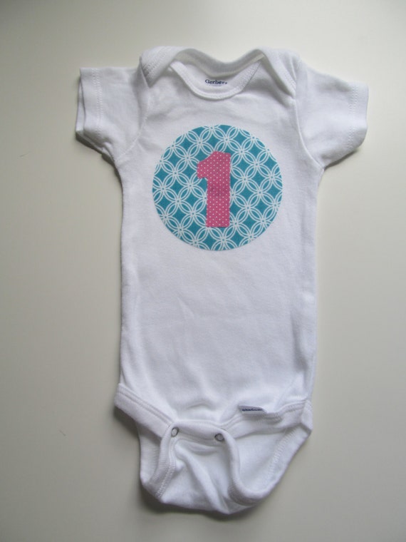 Monthly Onesies with Ironon Decals for Baby by PickettsProjects