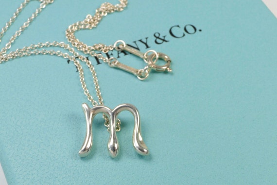 Tiffany letter m necklace Clearance