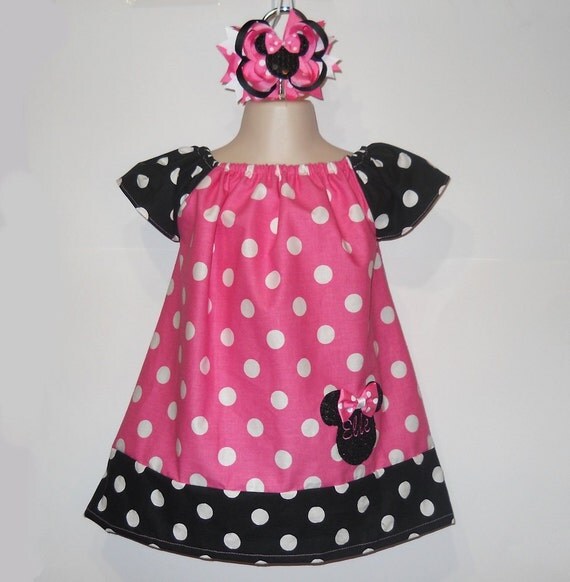 Red OR Pink and Black Polka Dot Minnie Mouse by SweetberryBoutique