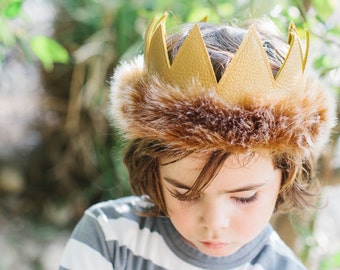 Wild Things Birthday Crown || Where the Wild Things Are Birthday || Leather Boy Crown || King of the Jungle Birthday || Wild One
