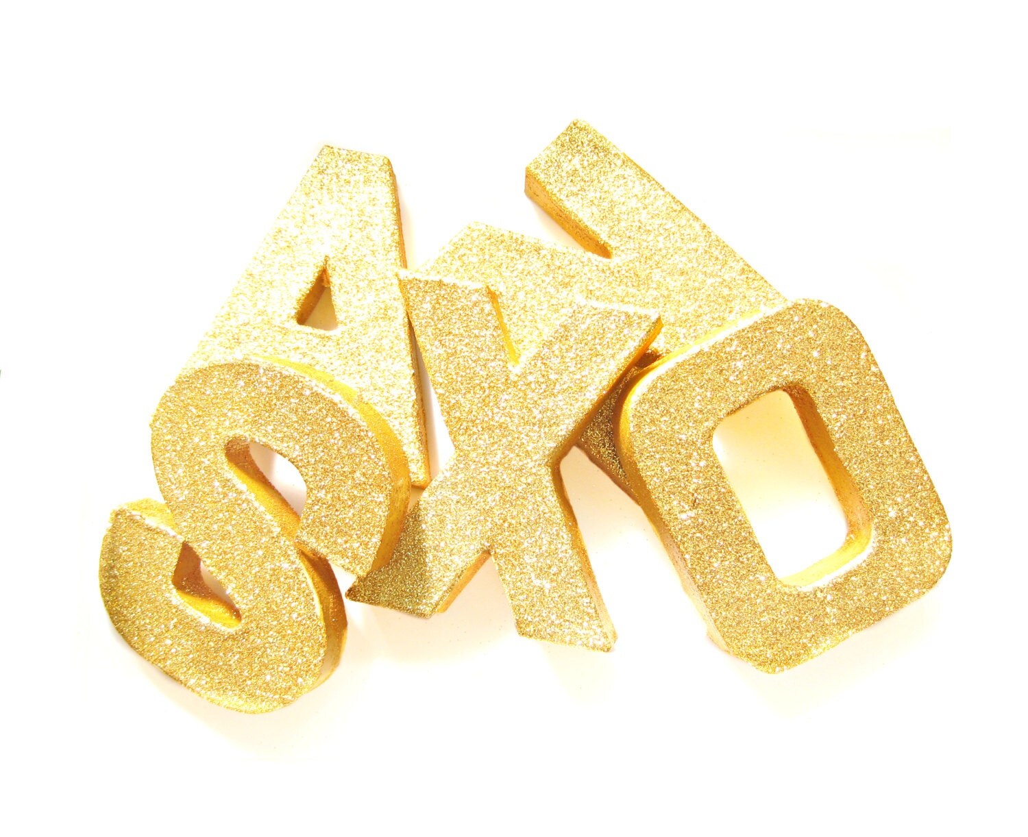 Custom Gold Glitter Letters Glitter Letters, Custom Ornament Letters