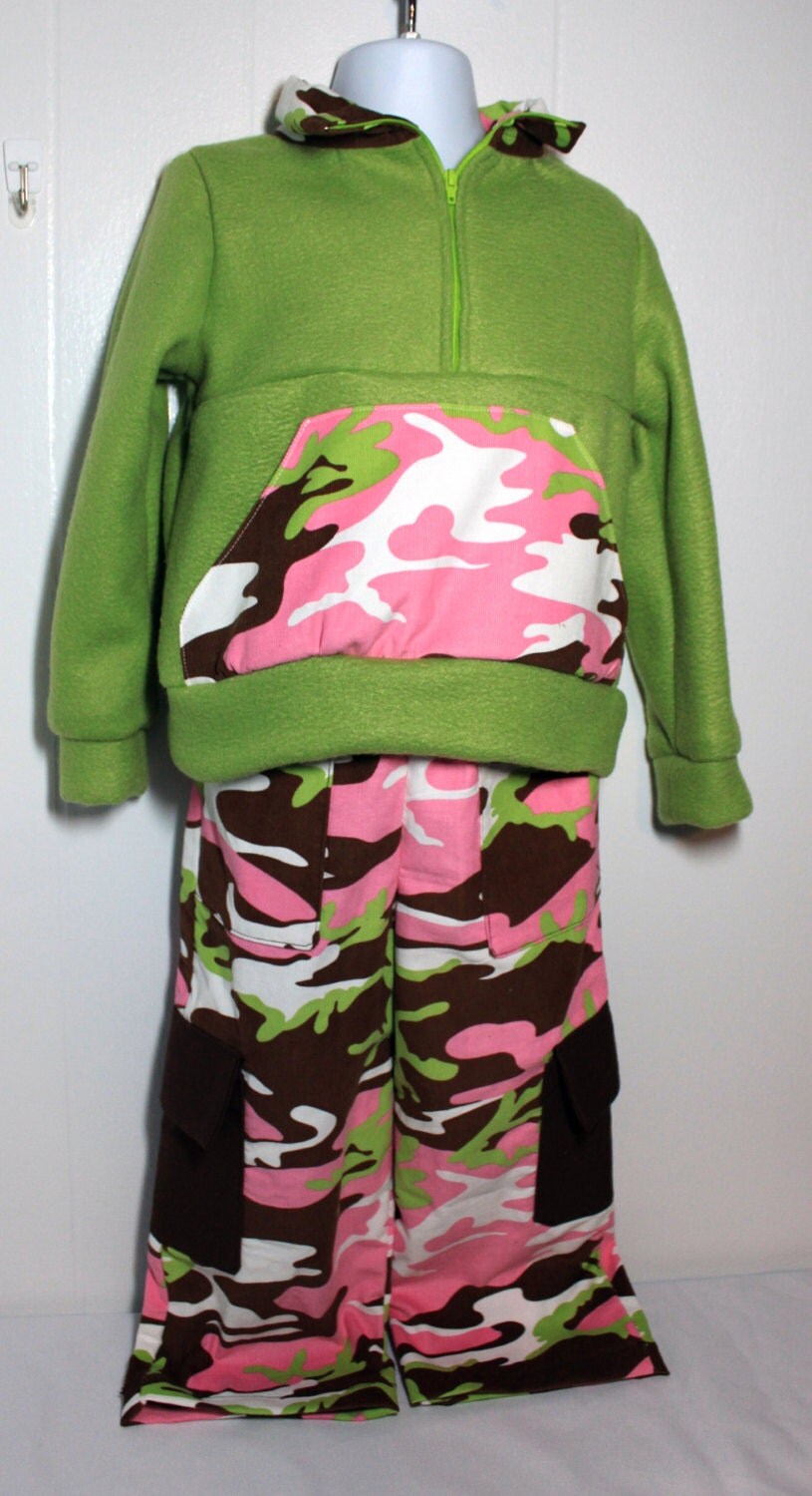 Pink Camouflage Toddler Outfit Size 3T