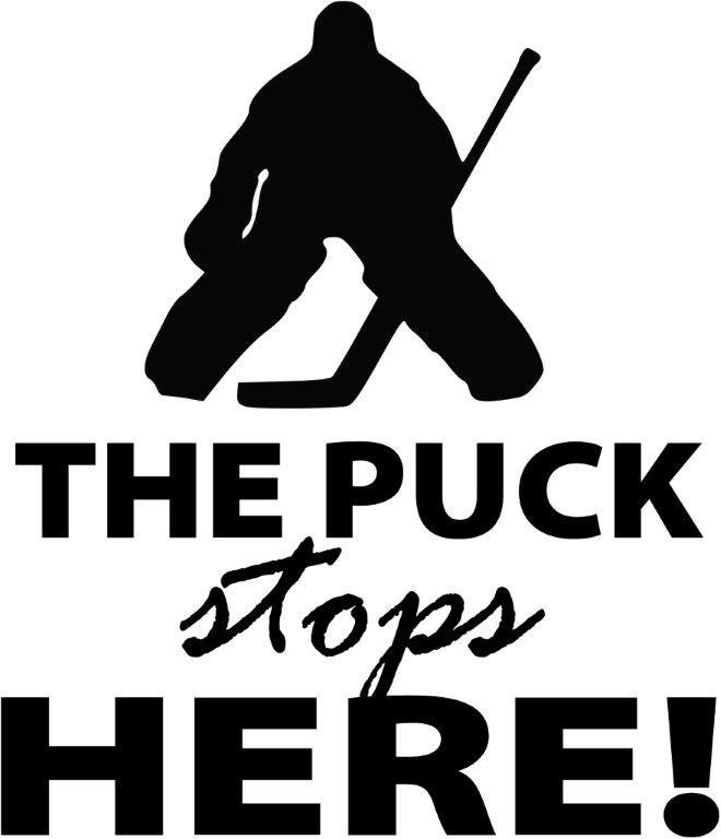 The Puck Stops Here Vinyl Wall Decal