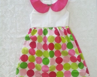 Popular items for pink green dots on Etsy