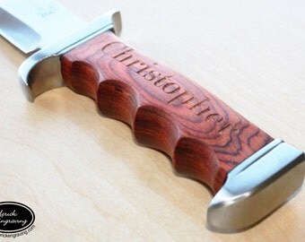 SHIPS FAST, Engraved Hunting Bowie Knife Blade, Personalized Bowie Knife, Custom Hunting Knives for Him, Personalized Gift for Men KNV101