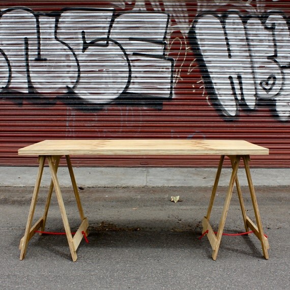 Ernest Studio - Handmade 'Oiled' Foldable Plywood Trestle Table (FREE SHIPPING Australia Wide)