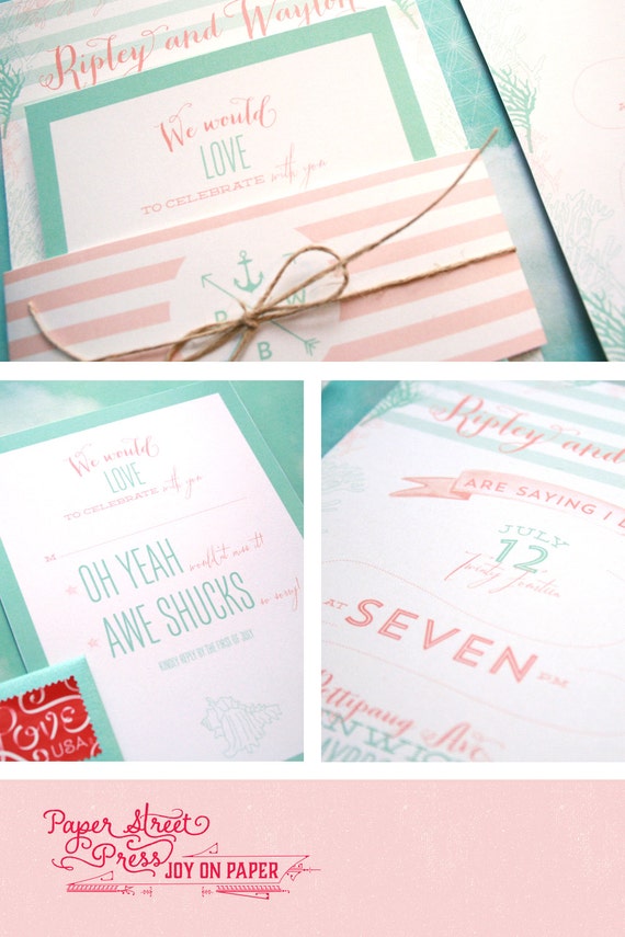 Beach Wedding Invitation Packages 10