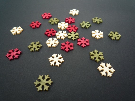 Small Wooden Snow Flakes for Crafts