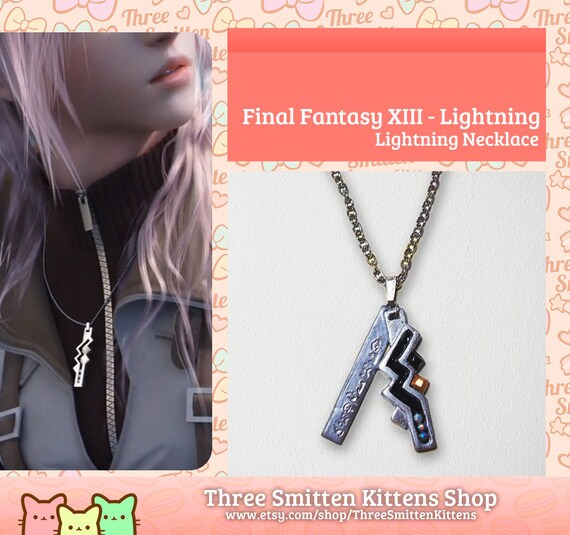 Final Fantasy XIII Lightning Necklace by ThreeSmittenKittens