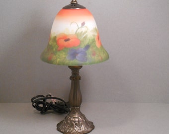 Lustre Bronze Et Cristal, Art Nouveau vers 1900