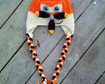Orange Airplane Hat CROCHET PATTERN