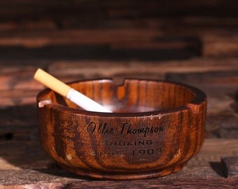 Personalized Wood Ashtray (024588)