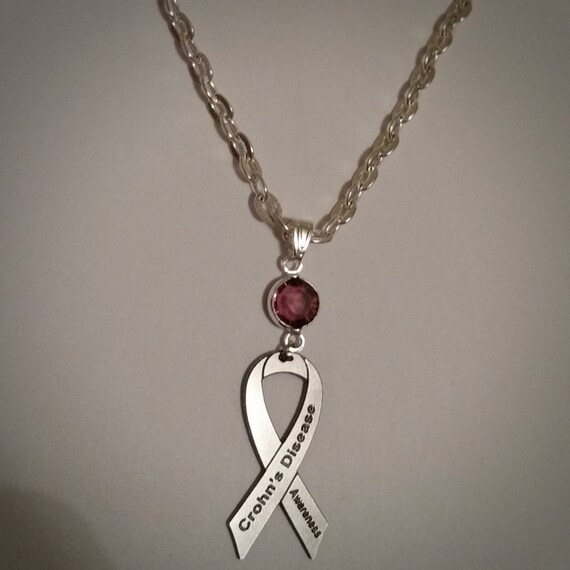 Collier de maladie de Crohn w / Swarovski Cristal autrichien