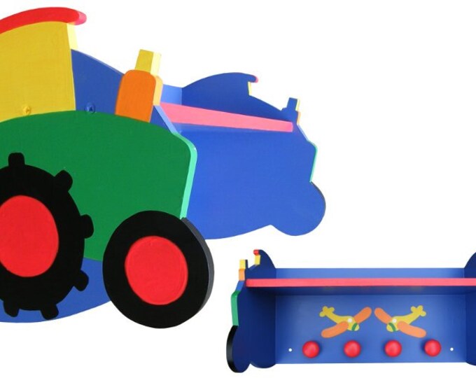 Tractor and Airplane Shelf for the Nursery