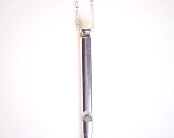 Watson - long whistle pendant necklace - gold or silver