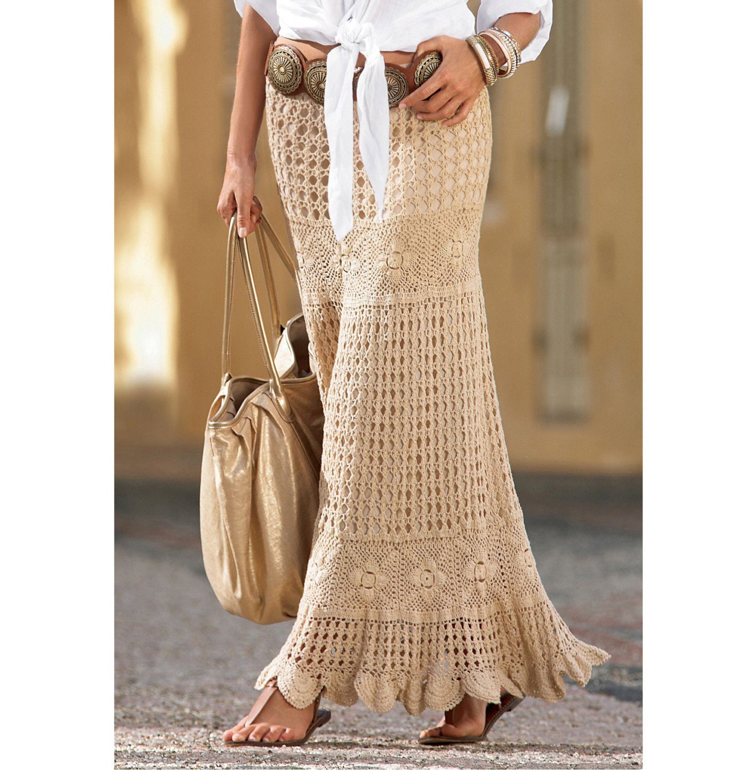 Crochet maxi skirt PATTERN crochet TUTORIAL in English for