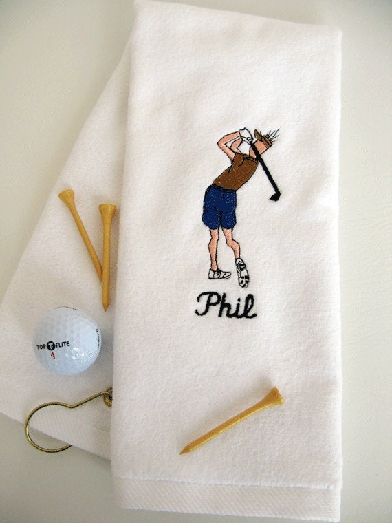 Mens Golf Gift Personalized Golf Towel Golf Towel