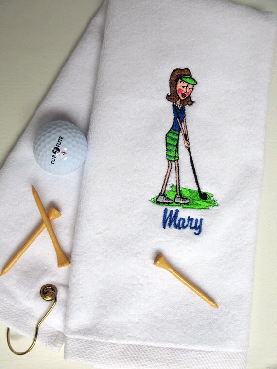Golf Towel Ladies Golf Gift Personalized Golf Towel Golf