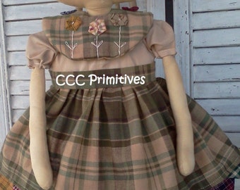 Primitive Pattern - Homespun Annie E-Pattern- Rag Doll Pattern - Prim Annie Pattern - Primitive Doll Pattern - Homespun Annie Pattern