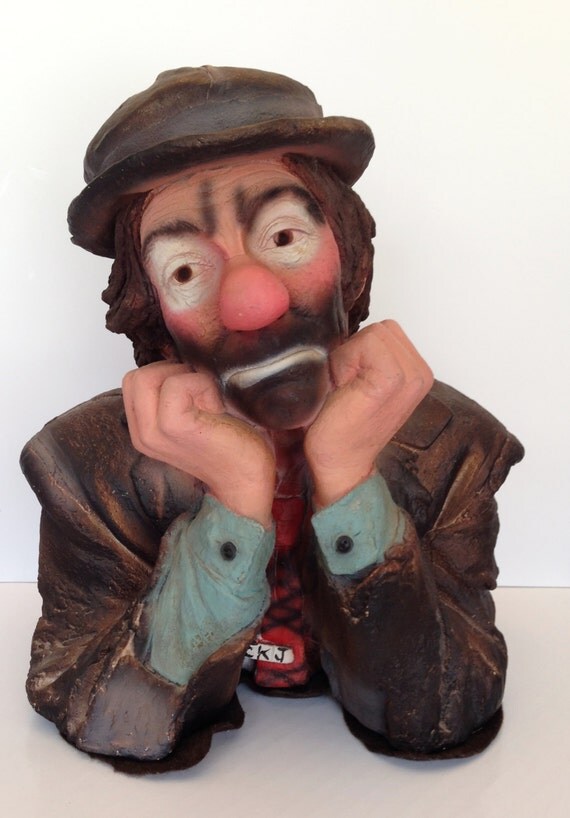Items similar to Rare "Esco 1987 Emmett Kelly Jr Clown" Face Bust