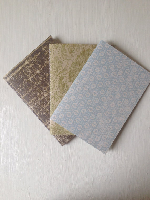 Items similar to Set of 3 Handmade Notebooks on Etsy