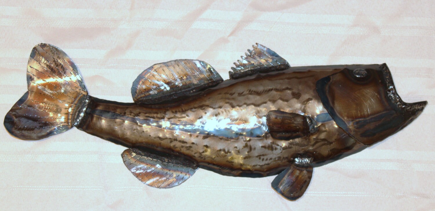 Largemouth Bass Metal Wall Art..Metal Fish..Metal Art..