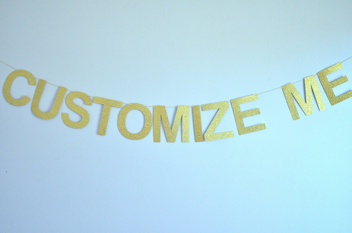 Customizable Glitter Banner // Gold Glitter by homemadexojules