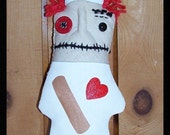 Folk Art Doll Primsical Whimsical Whimsey Art Nurse Stump Doll Fosterchild Whimseys