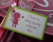 Items similar to Fairy Garden Theme Favor Tags-Fairy Birthday Party ...
