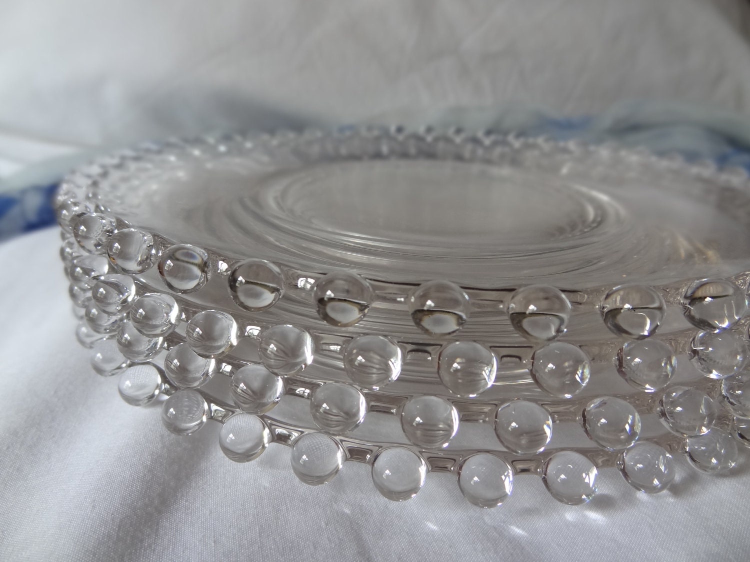 8 Inch Candlewick Luncheon Plates Set of 4 Imperial Glass