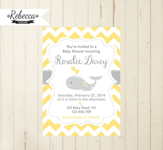 Gender Neutral Nautical Baby Shower Invitations 5