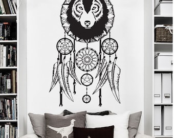 Wolf Wall Art wolf wall decal | etsy Wolf Wall Art wolf wall decal | etsy