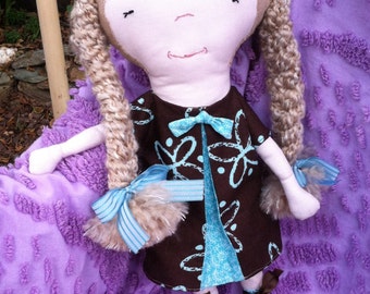 Handmade, child friendly 18 inch rag doll