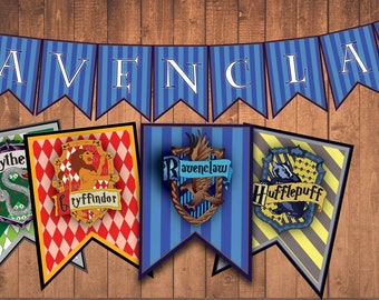 Harry Potter House Banners Instant Downloadable Printable