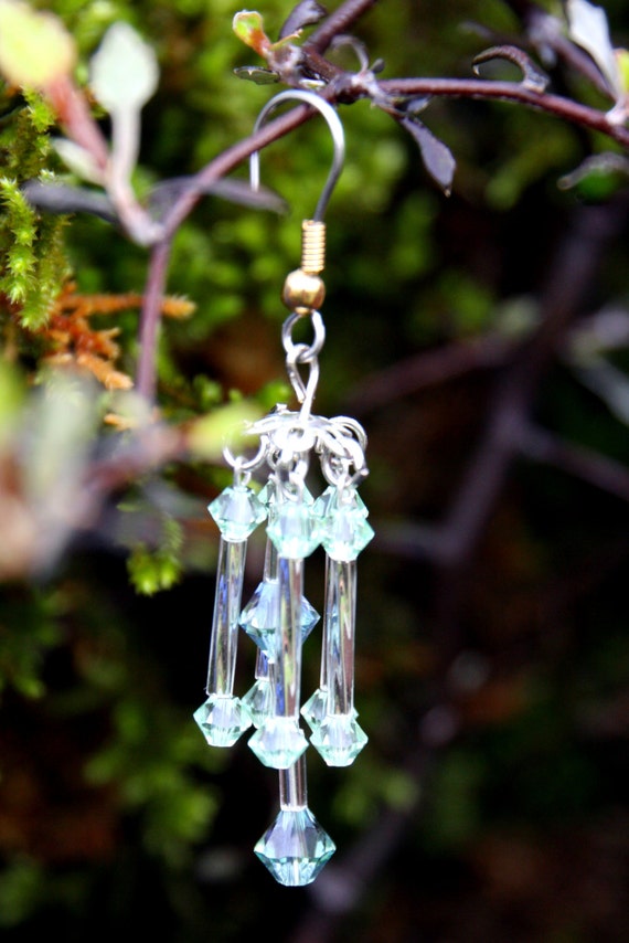 Fairy Garden Wind Chimes With Genuine Swarovski Crystals In