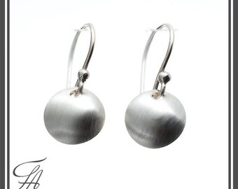 earrings silver minimalist arc line