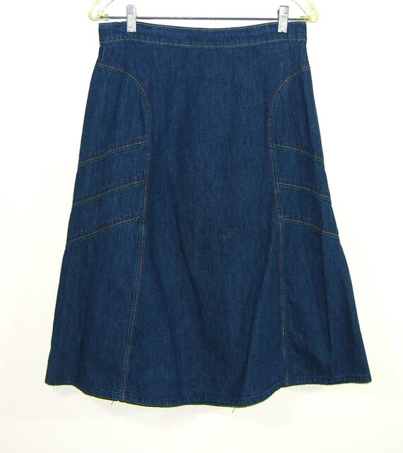 1980s jean skirt